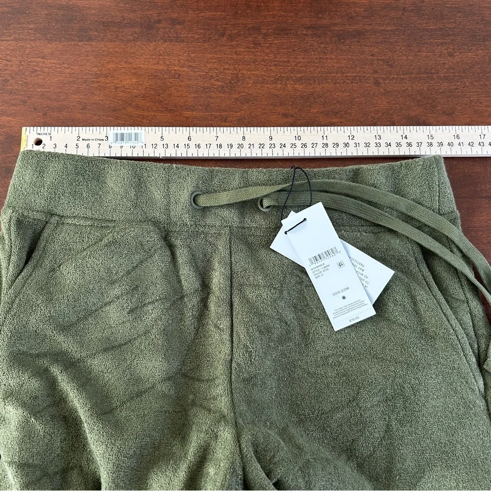 UGG Men's Dominick Brushed Terry Lounge Shorts Burnt Olive, Size S, New with Tag